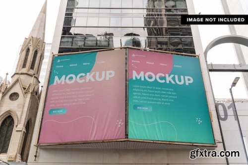 Big billboard mockup in the city