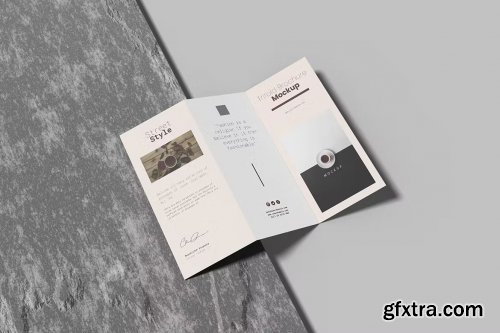 Perspective Realistic Trifold Mockup