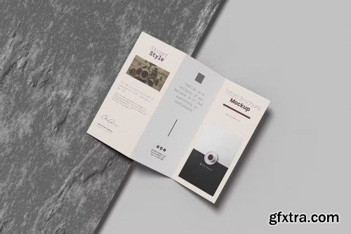 Perspective Realistic Trifold Mockup