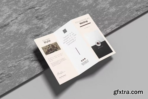 Perspective Realistic Trifold Mockup