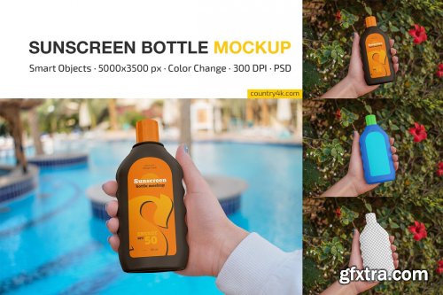 CreativeMarket - Sunscreen Bottle Mockup Set 7292012