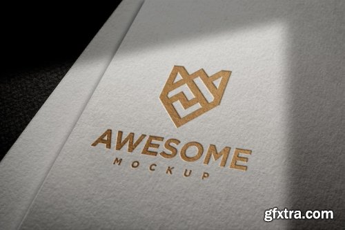 Debossed logo mockup