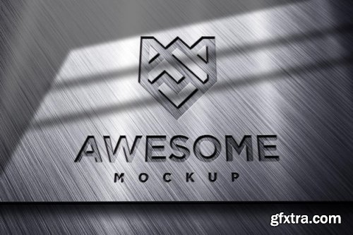 Debossed logo mockup