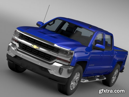 Cgtrader - Chevrolet Silverado LT Crew Cab Short Box 2016 3D Model