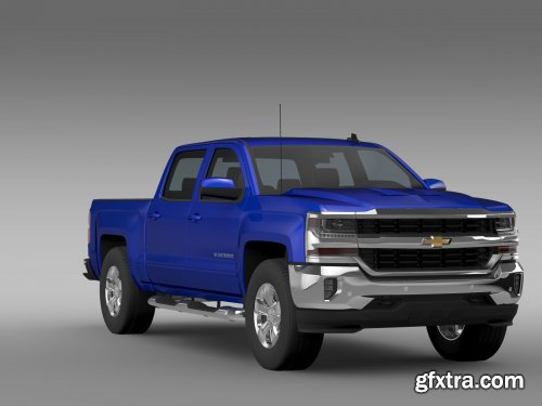 Cgtrader - Chevrolet Silverado LT Crew Cab Short Box 2016 3D Model