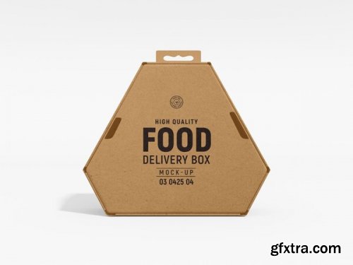 Kraft paper food box packaging mockup