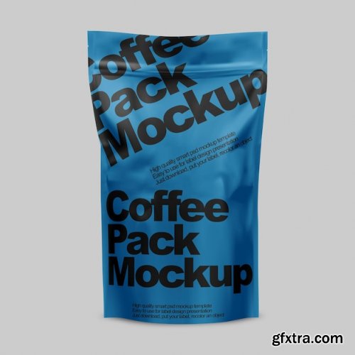 Coffee bag psd mockup 