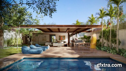 Pool House Exterior by Truong Dinh Quynh