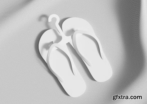 Flip Flop with Hanger Mockup