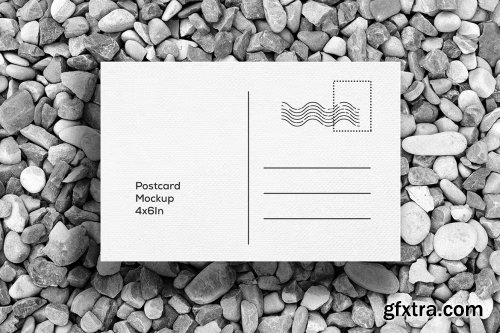 Postcard Mockup Realistic Background