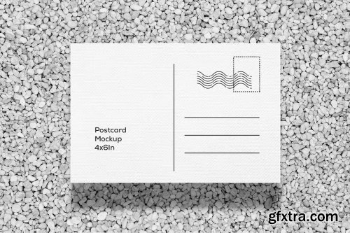 Postcard Mockup Realistic Background