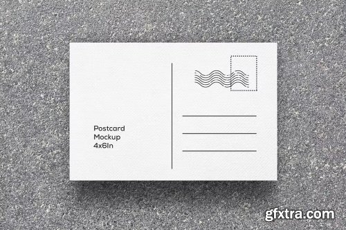 Postcard Mockup Realistic Background