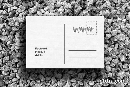 Postcard Mockup Realistic Background