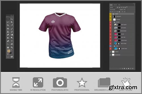 T-Shirt Mockup Front View Template