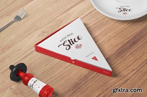 CreativeMarket - Pizza Slice Box Mockups 7276639