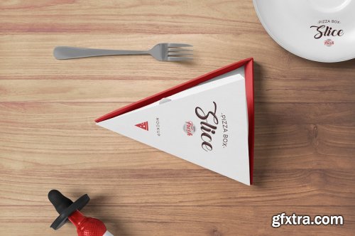 CreativeMarket - Pizza Slice Box Mockups 7276639