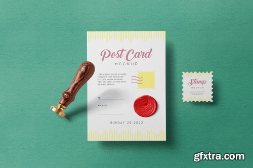 CreativeMarket - 7x5 Post Card Mockups 7265438