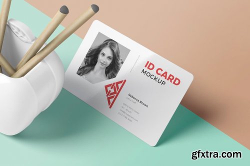 CreativeMarket - Horizontal ID Card Mockups 7284253