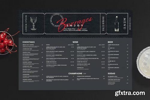 Contemporary Menu Template