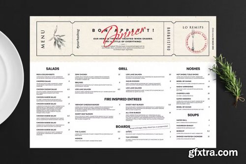 Contemporary Menu Template