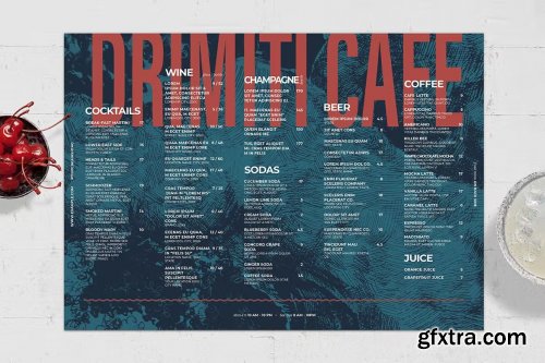 Restaurant Placemat Menu Template