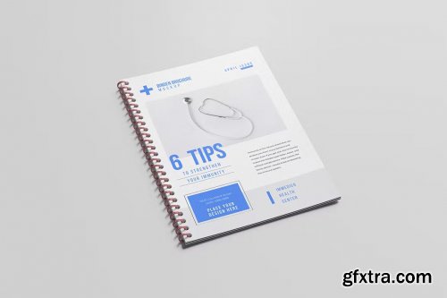 Brochure Spiral Notebook Mockup