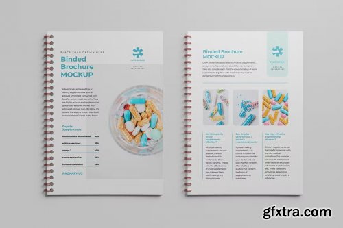 Brochure Spiral Notebook Mockup