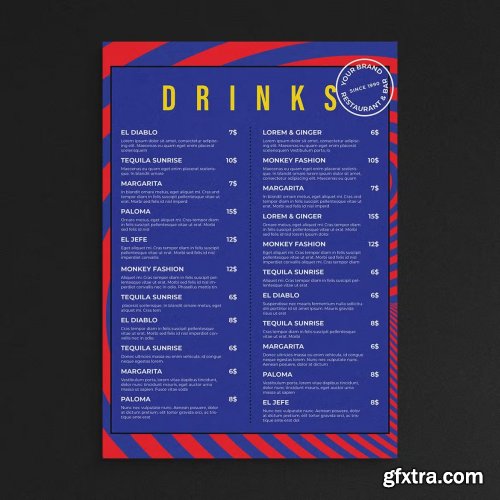 Bar Menu Template