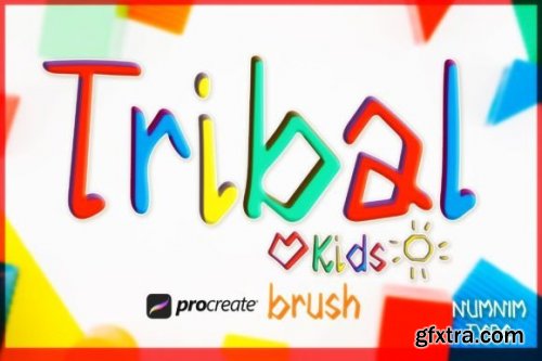 Procreate Brush Tribal Kids Alphabet a-Z