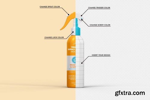  CreativeMarket - Trigger Spray Bottle Mockup 5 views 7306582