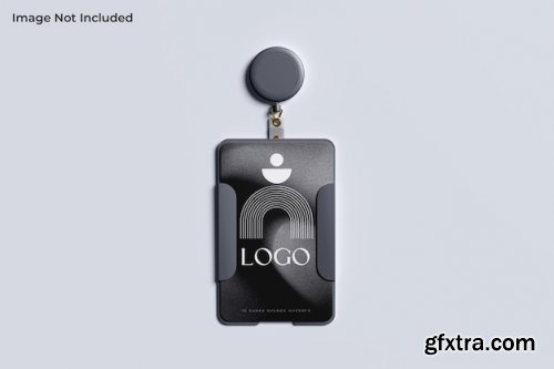 Id card holder mockup 