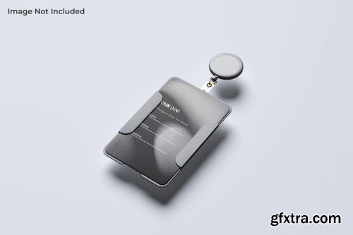 Id card holder mockup 