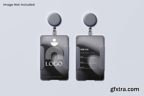 Id card holder mockup 