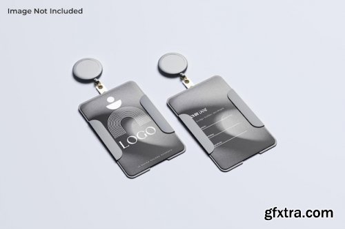 Id card holder mockup 