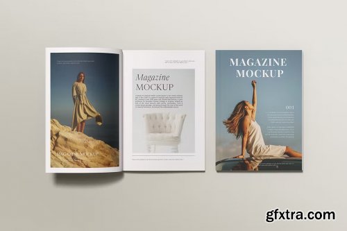 Realistic A4 magazine Mockup