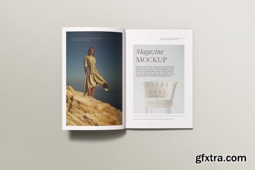 Realistic A4 magazine Mockup