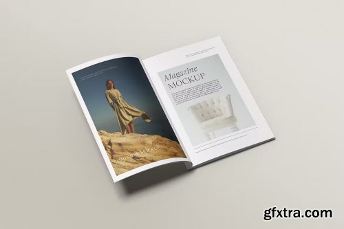 Realistic A4 magazine Mockup