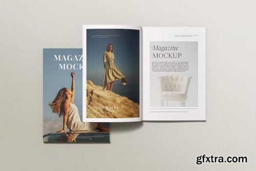 Realistic A4 magazine Mockup