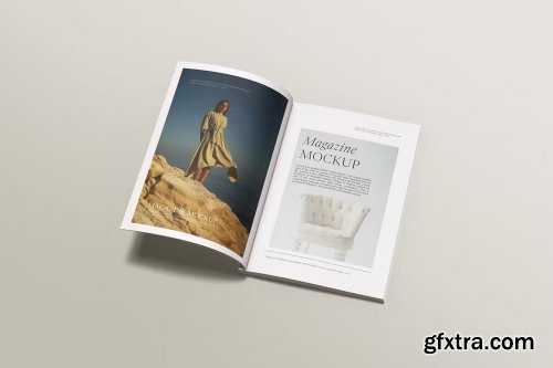 Realistic A4 magazine Mockup