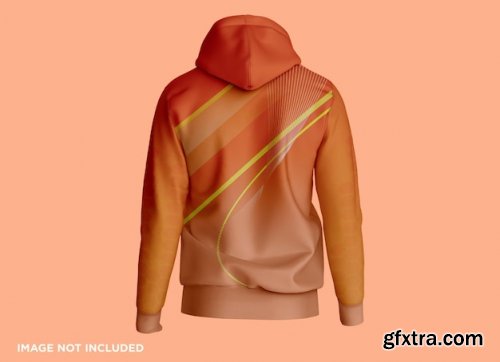 Zipper hoodie jacket mockup