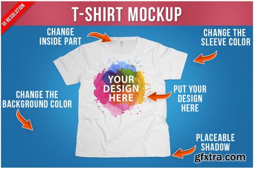 T-Shirt Mockup Front View Template