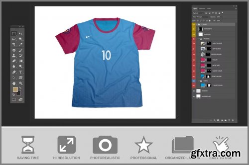 T-Shirt Mockup Front View Template