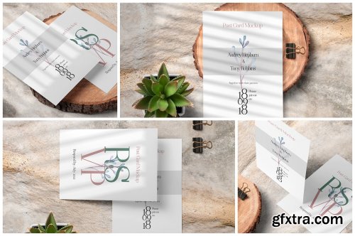 CreativeMarket - A5 Portrait Postcard Mockups 7287011