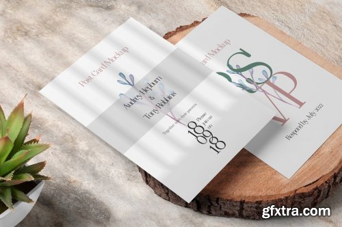 CreativeMarket - A5 Portrait Postcard Mockups 7287011