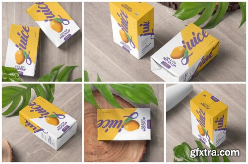 CreativeMarket - Juice Packing Box Mockups 7287059