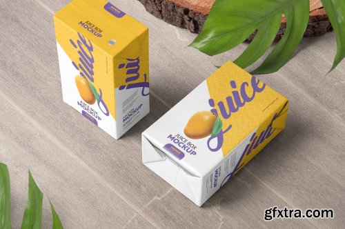 CreativeMarket - Juice Packing Box Mockups 7287059