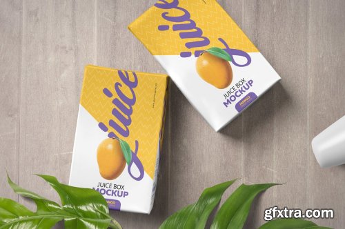 CreativeMarket - Juice Packing Box Mockups 7287059