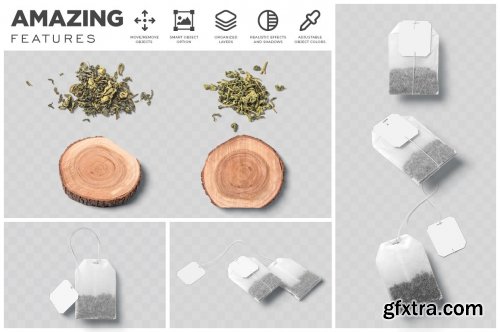 CreativeMarket - Tea Bag Label Mockups 7287050