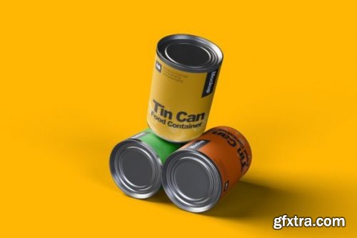  CreativeMarket - Food Container Can Mockup 7305202