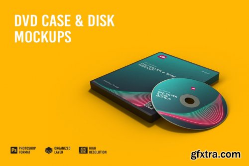 CreativeMarket - DVD Case & Disk Mockup 7305232